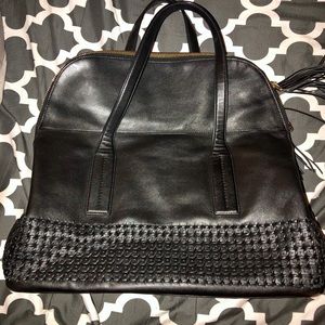Henri Bendel Black Leather Hobo
